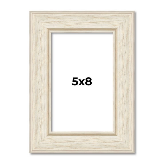 5x8 In Frame White Real Wood Picture Frame Width 1.75 inches | Interior Frame Depth 0.5 inches |