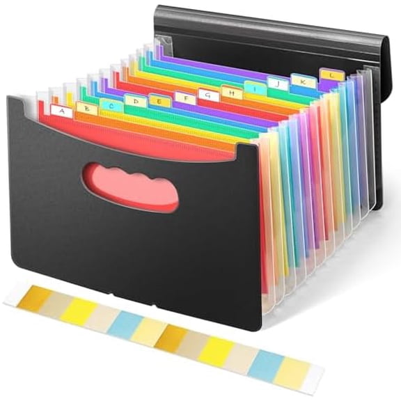 5x8 Index Card Holder, 5x8 Index Cards Organizer, Expanding Storage Box$$Office