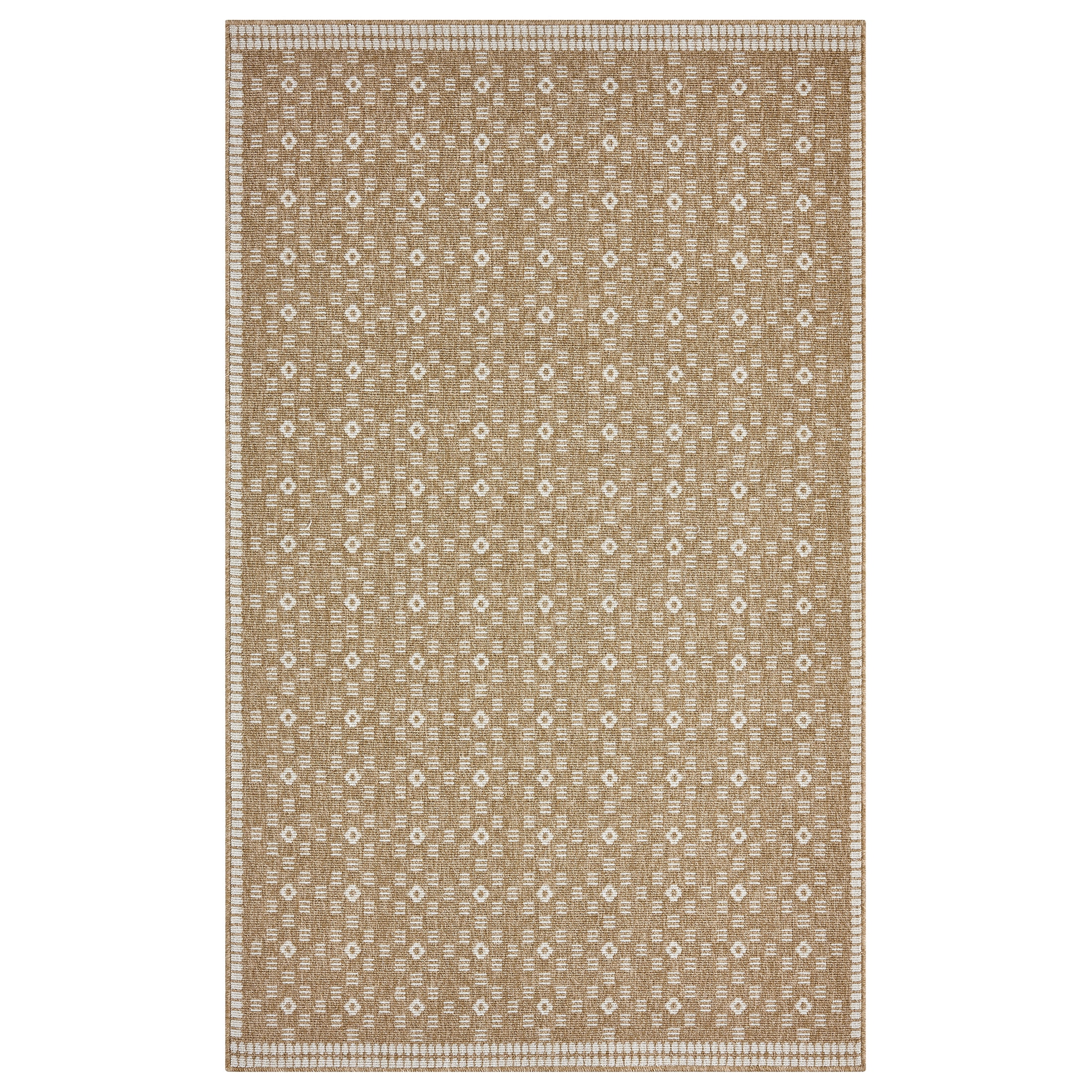 Better Homes & Gardens Taupe/Ivory Liz Crafted Geo Indoor Area Rug for Indoor Use, 5' x 8'