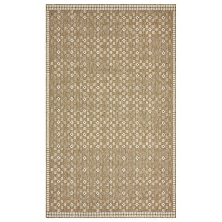 Better Homes & Gardens Taupe/Ivory Liz Crafted Geo Indoor Area Rug for Indoor Use, 5' x 8'