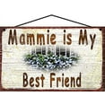 thumbnail image 1 of 5x8 Mammie is My Best Friend Hydrangea Floral Decorative Sign - Vintage Style Hanging Wall Art for Grandmother's Home, Ideal Gift for Celebrating the Grandma-Grandchild Relationship, 1 of 1