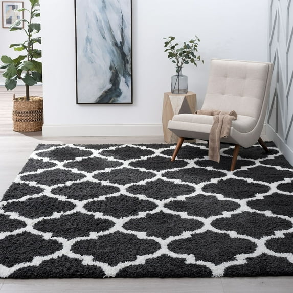 5x8 Modern Dark Gray Area Rugs for Living Room | Bedroom Rug | Dining Room Rug | Indoor Entry or Entryway Rug | Kitchen Rug | Alfombras para Salas 5'3'' x 7'3''