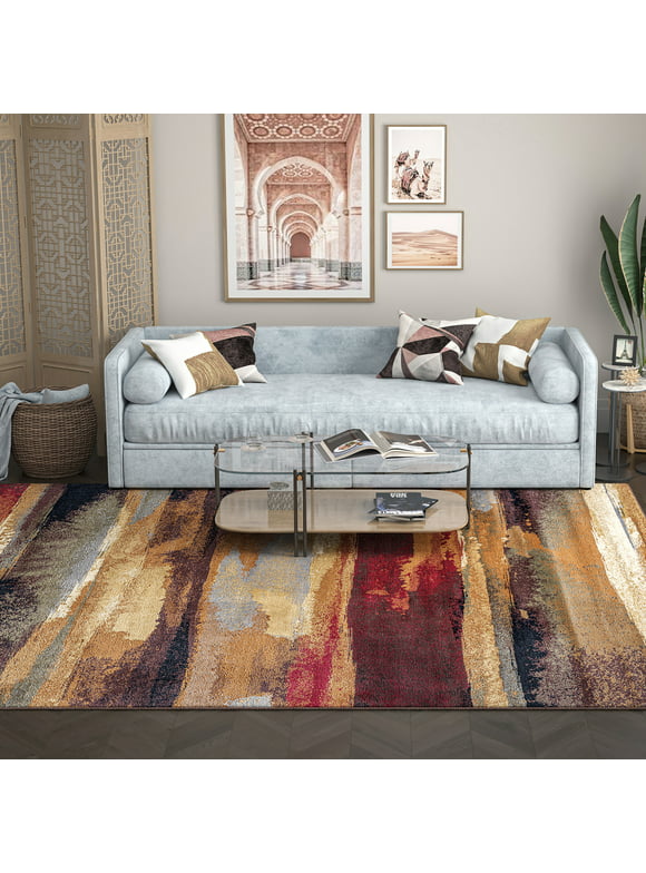 5x8 Modern Multi-Color Area Rugs for Living Room | Bedroom Rug | Dining Room Rug | Indoor Entry or Entryway Rug | Kitchen Rug | Alfombras para Salas 5'3'' x 7'3''