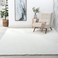 thumbnail image 1 of Jersey Shag Transitional Solid White Polypropylene Indoor Area Rug, 5'x8' Rectangle, 1 of 8