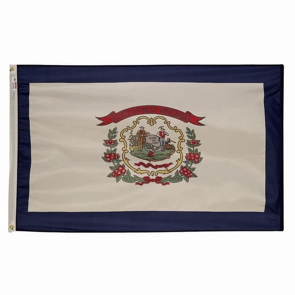 5x8' POLYWAVEZ WEST VIRGINIA POLY II FLAG CH&G