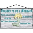 thumbnail image 1 of 5x8 Reasons to be a Mermaid Hanging Sign - Vintage Style Nautical Bathroom Home Decor, Coastal Wall Art, Gift for Mermaid Lovers, 1 of 1