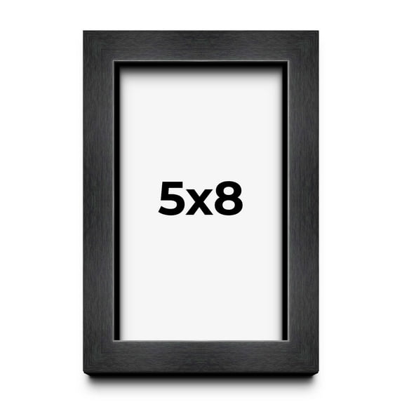 5x8 Shadow Box Frame Grey Charcoal Black | 0.875 Inches Deep | Solid Wood Shadowbox Display Frame |