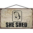 thumbnail image 1 of 5x8 She Shed Vintage Style Sign with Lady Pointing Left - Perfect for Creating Your Personalized Woman's Sanctuary or Retreat Space, Mother's Day Gift, 1 of 1
