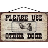 Schild „Please Ring Bell And Dance For The Camera“ – Vintage-Stil, 12,7x20,3 Cm, Aus Hartfaser