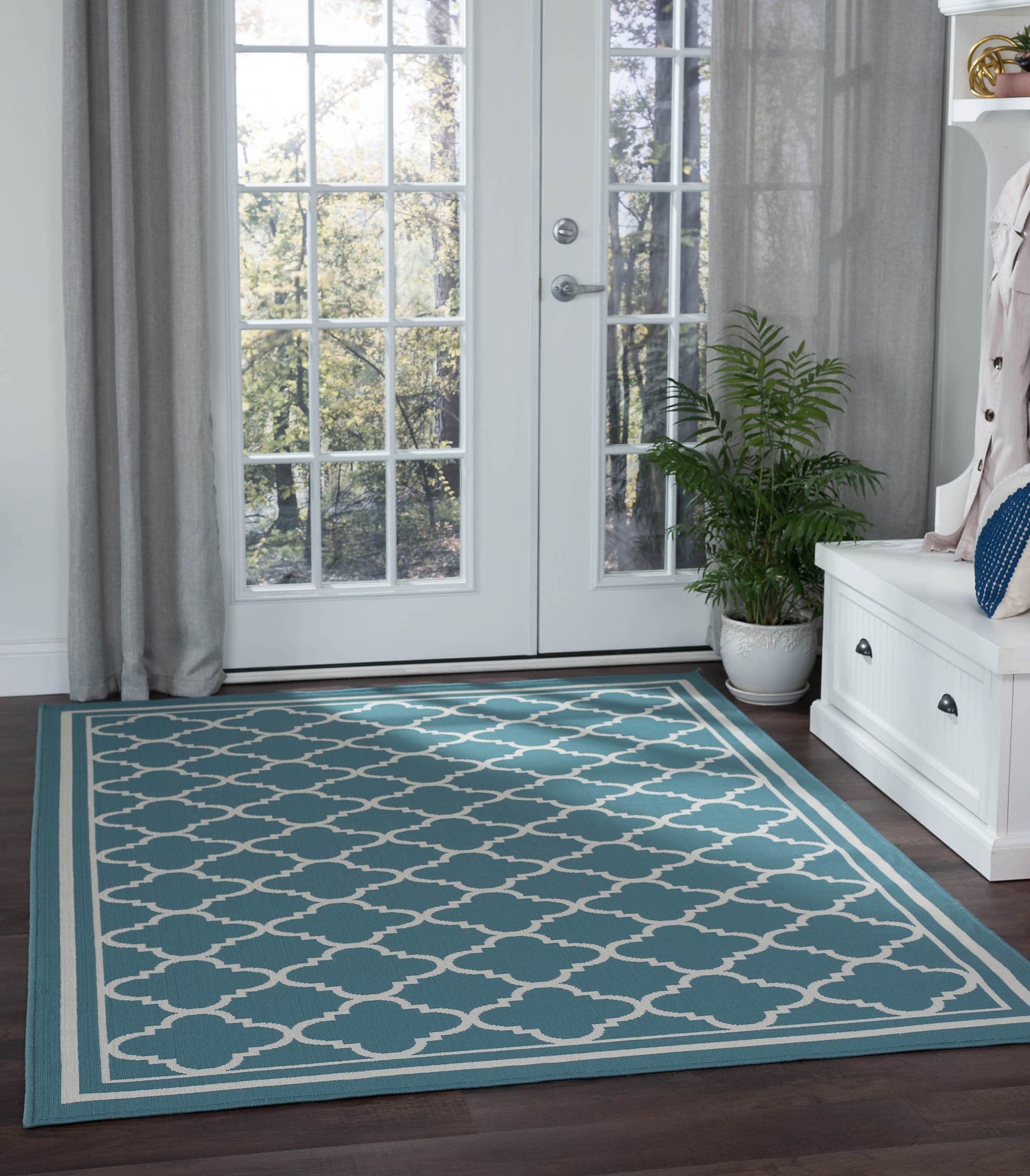 5x8 Water Resistant, Indoor Outdoor Rugs for Patios, Front Door Entry ...