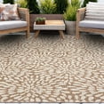 thumbnail image 1 of 5x8 Water Resistant, Indoor Outdoor Rugs for Patios, Front Door Entry, Entryway, Deck, Porch, Balcony | Outside Area Rug for Patio | Brown, Floral | Size: 5'3'' x 7'3'', 1 of 8