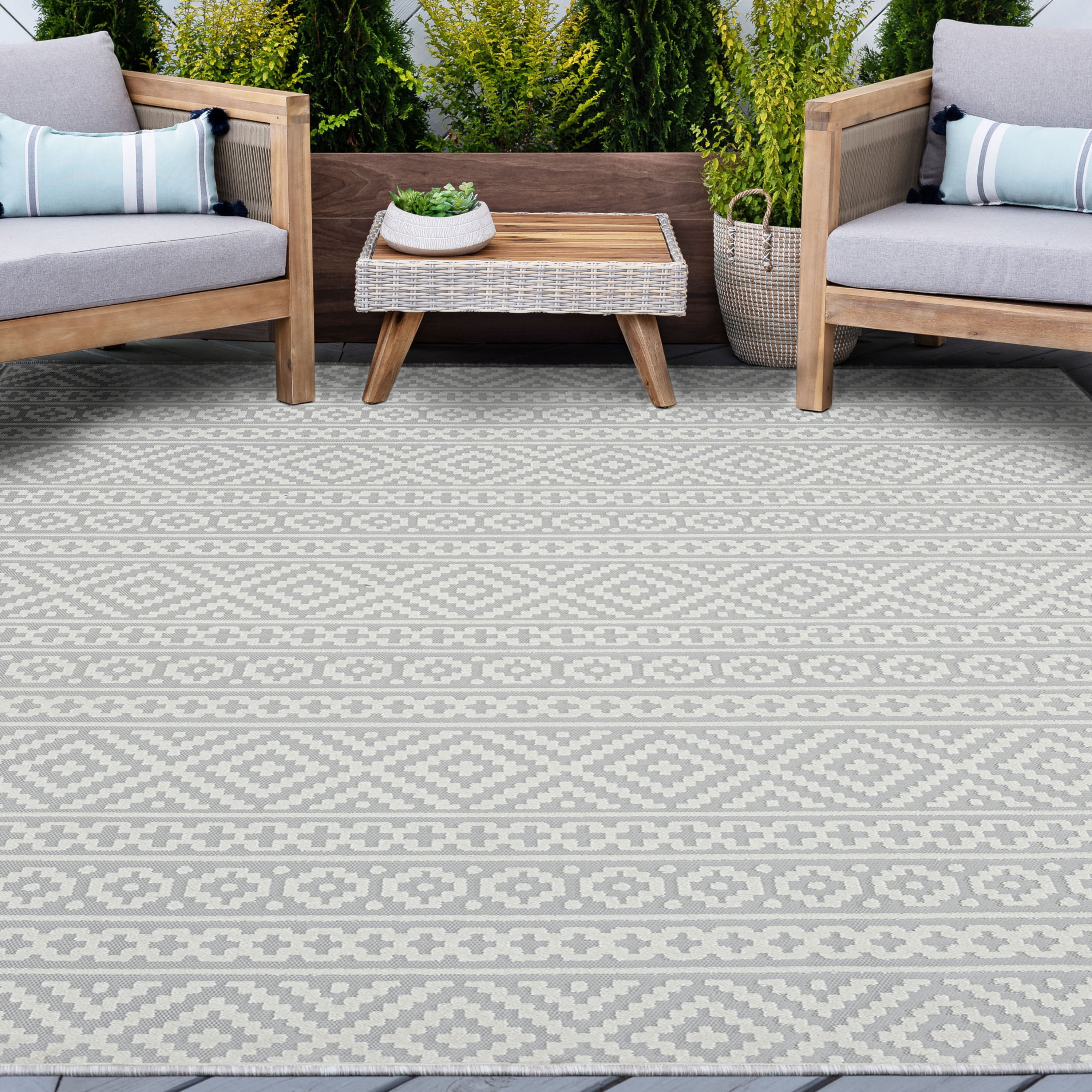 5x8 Water Resistant, Indoor Outdoor Rugs for Patios, Front Door Entry ...