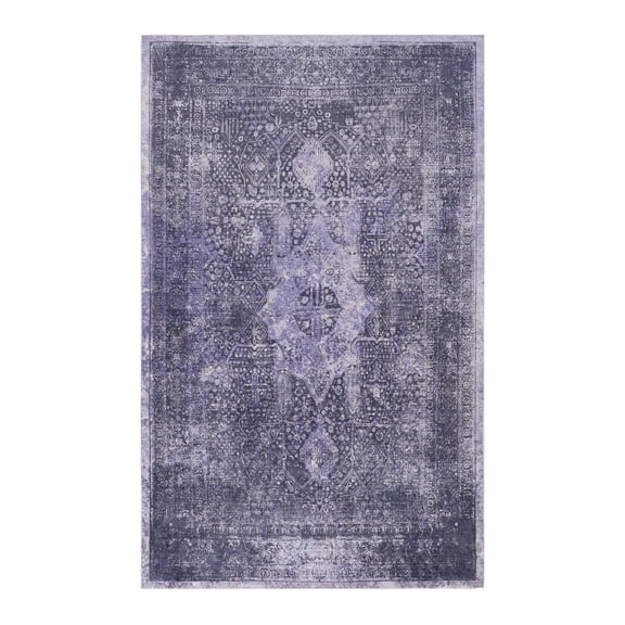 5x8 ft Anthracite Soft Abstract Washable Area Rug,Modern Non Slip Floor Carpet