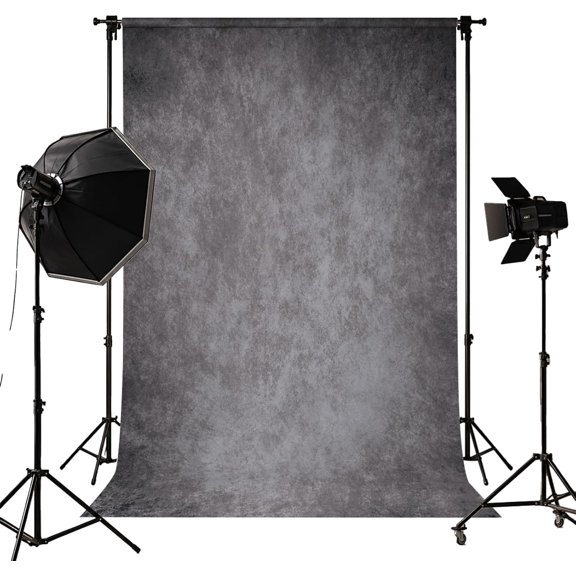 5x8FT Dark Grey Abstract Photography Backdrop for Photoshoot, No Stand