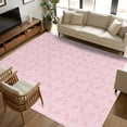 thumbnail image 1 of 5x8Ft Area Rugs Pink Morocco Non-Skid Rubber Backing Large Rectangle Rugs - Living Room Bedroom Home Office, Geometric Leaf Diamond Lattice Abstract Indoor Floor Mat Carpets Washable Rug, 1 of 9