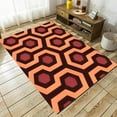 thumbnail image 1 of 5x8ft Mid-Century Abstract Art Crystal Velvet Area Rugs, Modern Style Hexagon Pattern Rugs, Low Pile Stain Resistant Carpet For Bedrooms, Living Rooms, 1 of 7