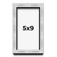 thumbnail image 1 of 5x9 Frame Brushed Silver Solid Wood Picture Frame | 0.75 Inch Moulding Width | Rabbet Depth 0.75, 1 of 5