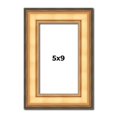 thumbnail image 1 of 5x9 Frame Gold Plein Aire Solid Wood Picture Frame Width 2 Inches | Interior Frame Depth 0.5 Inches, 1 of 8