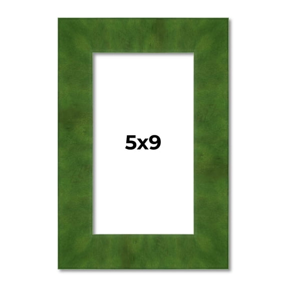 5x9 Frame Green Burl Solid Wood Picture Frame | 1.75 Inches Moulding Width | Interior Frame Depth