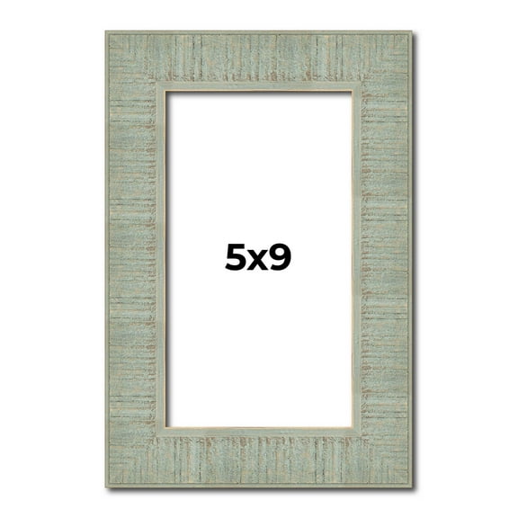 5x9 Frame Green Desert Pear Solid Wood Picture Frame | 1.625 Inch Moulding Width | Interior Frame