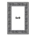 thumbnail image 1 of 5x9 Frame Silver Black Rustic Sonoma Solid Wood Picture Frame | 1.5 Inch Moulding Width | Complete, 1 of 8