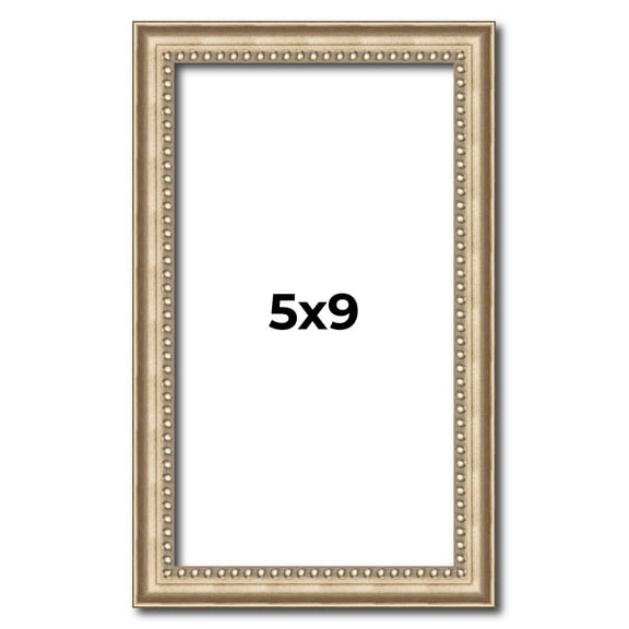 5x9 IN Frame Silver Real Wood Picture Frame Width 0.75 Inches | Interior Frame Depth 0.5 Inches |