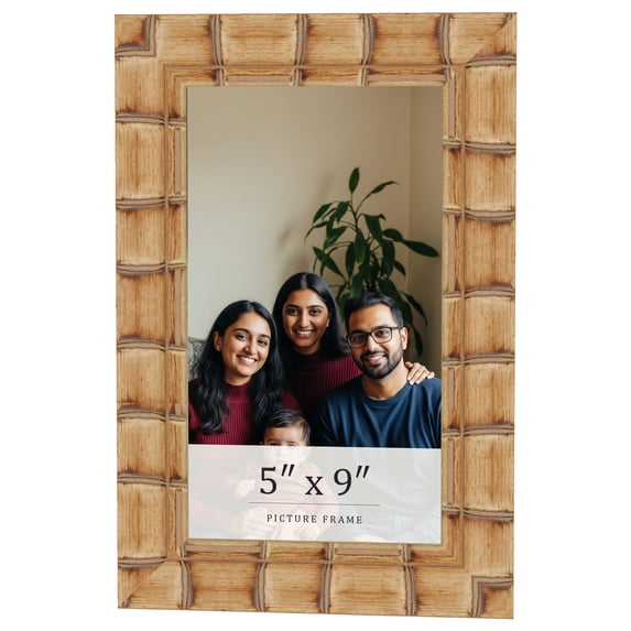 5x9 In Frame Beige Real Wood Picture Frame Width 3 inches | Interior Frame Depth 0.5 inches |