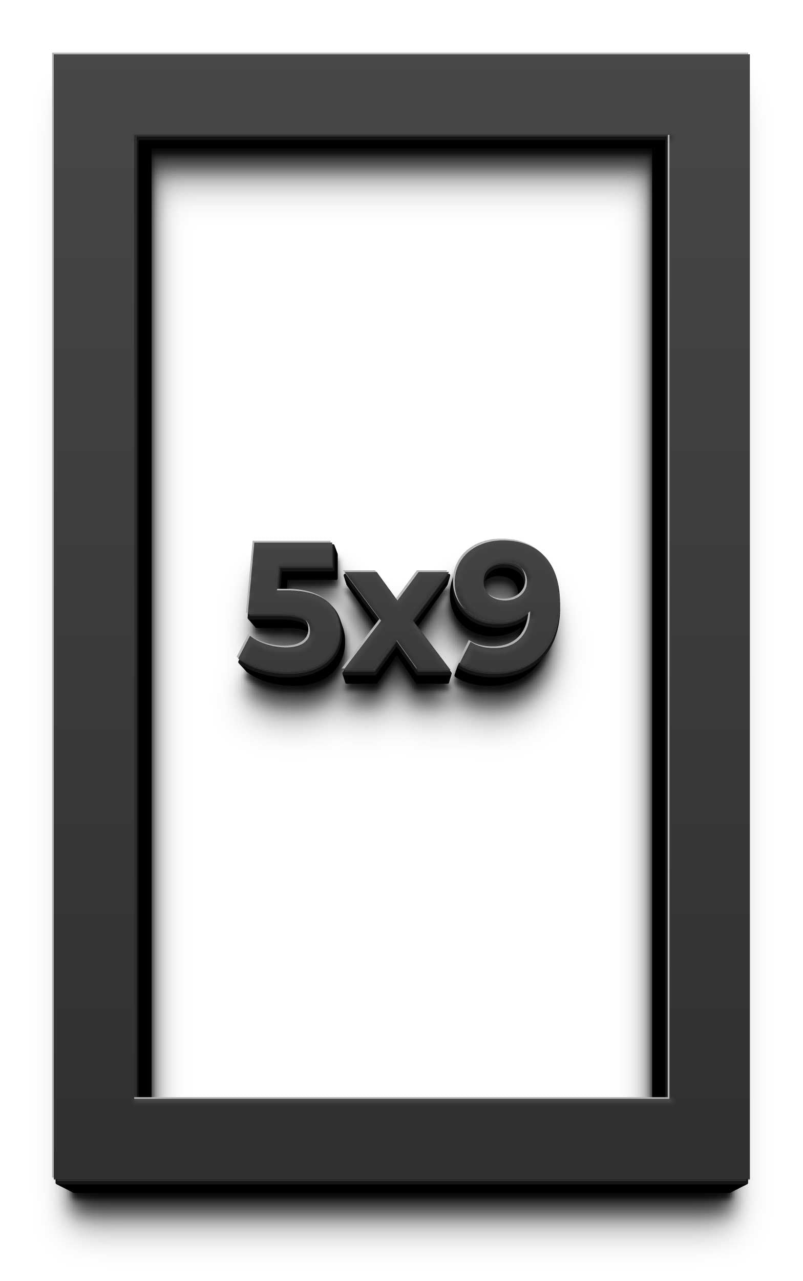 5x9 In Shadow Box Frame Black, 1 inches Deep Real Wood Contemporary ...