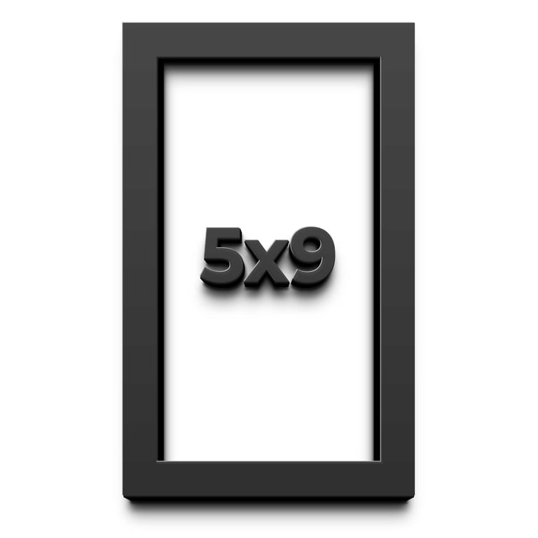5x9 Shadow Box Frame In Grey Wood – 0.875" Deep, UV Acrylic Front, Acid-Free Backing, Handcrafted In USA