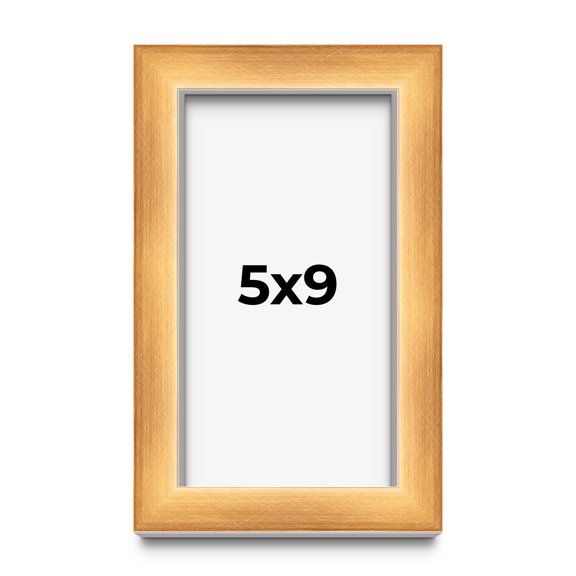 5x9 Shadow Box Bronze Cross-Brushed Display Frame | 1.625 Inches Deep Solid Wood | UV Resistant