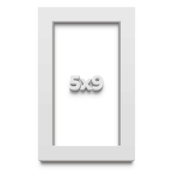 5x9 Shadow Box High Gloss White Display Frame | 1.625 Inches Deep | 1 Inch Moulding Width | Solid