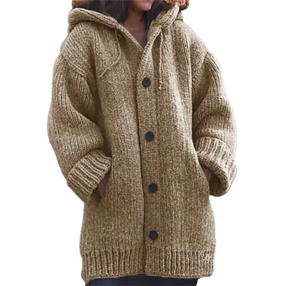 5xl Warm Autumn Winter Sweater Long Sleeve Cardigans Vintage Knitted Sweaters for Women 2023 Mid Length Coat Streetwear