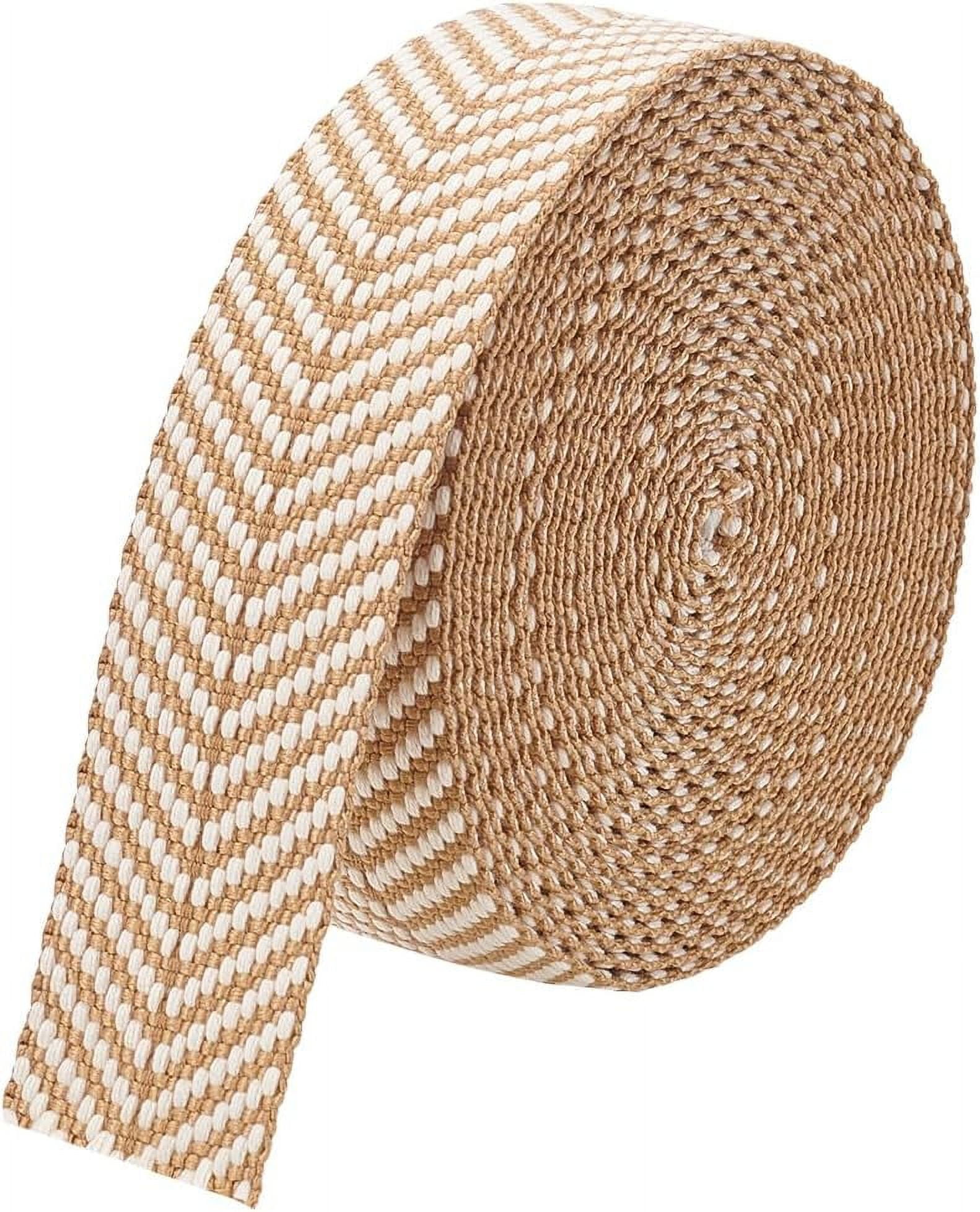 5yards Polycotton Ribbons Jacquard Ribbon Stripe Pattern BurlyWood 1-1/ ...