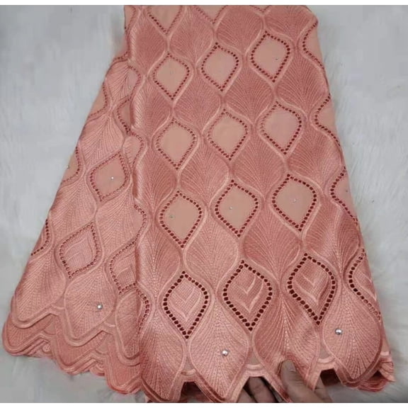 5yd African Lace Fabric - Luxury Sequined Nigerian lace for Weddings - 3D Floral Embroidery (Dry Clean, Multi-Color Options)