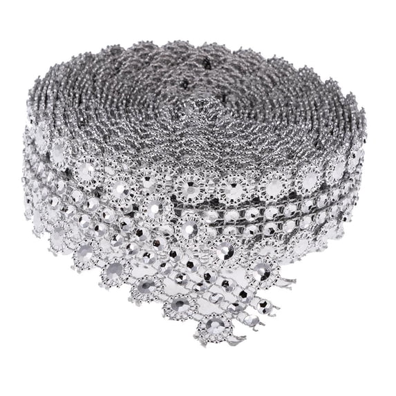 5yds Crystal Rhinestone Chain Ribbon Sewing Applique