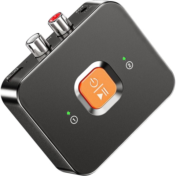 6.0 Bluetooth to RCA Adapter for Stereo Receiver-Long Range Low Latency Bluetooth Receiver for Home Stereo Wireless Audio Adapter for Music Streaming Sound System
