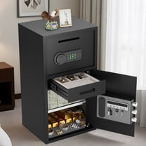 6.0 Cu ft Safe Box, Steel Security Safes with Jewelry Drawer Room & Hooks, Home Safe with Dual Alarm & Mute Function, Money Safe with Adjustable Shelves for Documents and Valuables