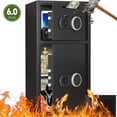 thumbnail image 1 of 6.0 Cub Fireproof Home Safe Box, Digital Large Capacity Safe with Removable Shelves and Dual Alarm System, Fire Resistant for Home, Office, Bank, 1 of 8
