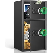 6.0 Cub Large Safe Box Fireproof Waterproof, Drop Safe for Business with Backlit Digital Keypad, Cash Box with Dual Alarm System & Mute Function for Valuables