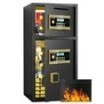 thumbnail image 1 of 6.0 Cubic Feet Digital Security Safe - Double-Door Coin-Operated Safe with Fireproof/Waterproof Bag, Hidden Code Function for Home/Office/Hotel, 1 of 14