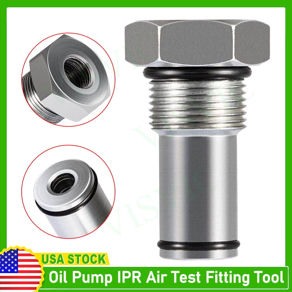6.0 Powerstroke HPOP IPR Valve Air Test Fitting Tool – Steel, Black, 1-Year Warranty