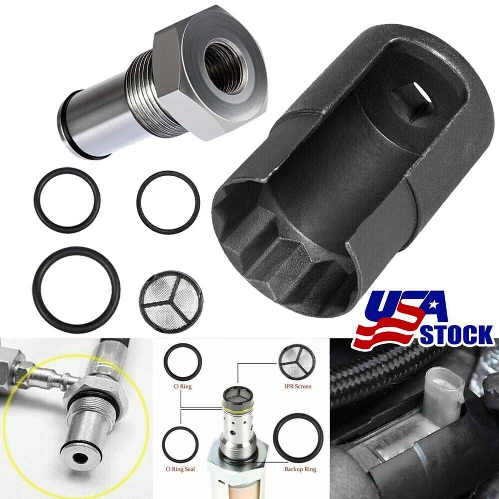 6.0 IPR Valve Socket and HPOP Air Test Fitting Tool FITS Ford 6.0L 6.0 IPR Valve Socket and HPOP Air Test Fitting Tool FITS Ford 6.0L