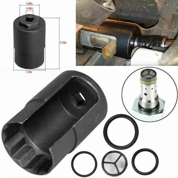 6.0 IPR Valve Socket w/ Seal Kit Remove Tool for 2003-2010 Ford 6.0L Powerstroke