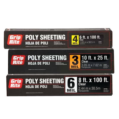 6.0 MIL BLACK 20X100 Plastic Sheeting