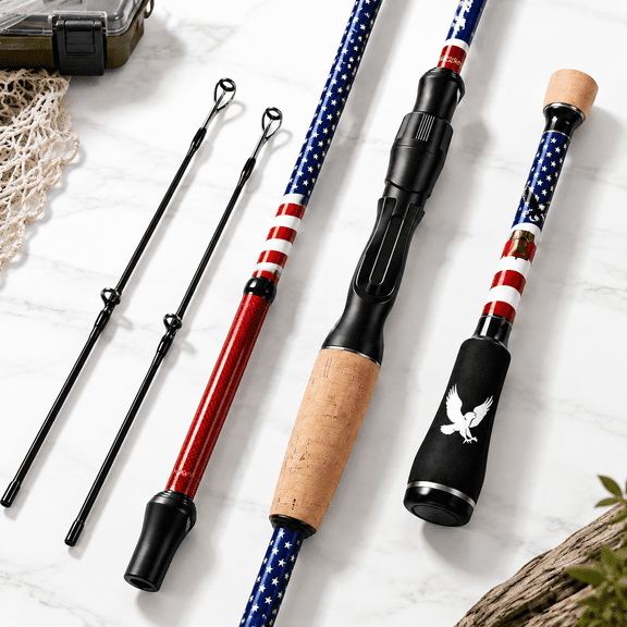 6'0" Spinning & Casting Fishing Rod with Interchangeable Tips for Bass