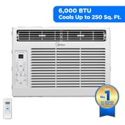 Midea 6,000 BTU EasyCool Electronic Window Air Conditioner with Remote Control, White, MAW06R1YWT-S