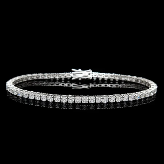 6.00TCW Round Lab Cut Created Diamond Tennis Bracelet 925 Sterling Silver