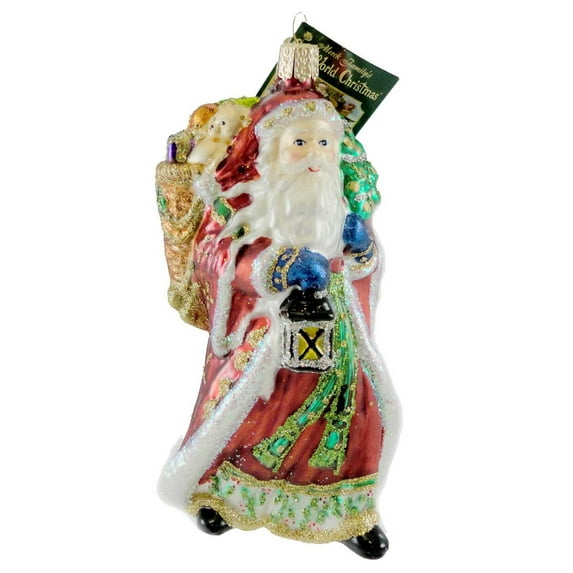 6.00In Radiant Santa, Glass, Ornament Christmas Glistening 40185
