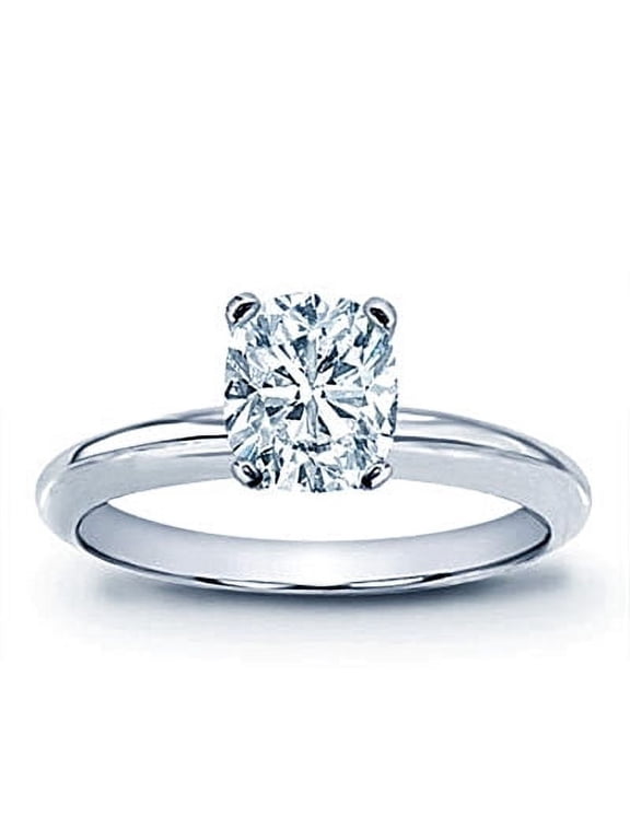 6.07 Ct Brilliant Cushion Cut Wedding Engagement Rings have Rounded Corners and Larger Facets