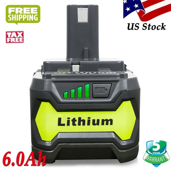 6.0Ah For RYOBI P108 18V One+ Plus High Capacity Battery 18 Volt Lithium-Ion US